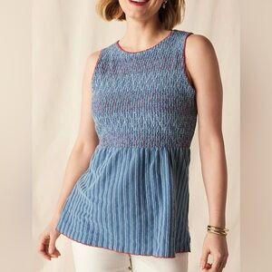 NWT Matilda Jane Enchanted Garden Blue Roxie Top Size Large